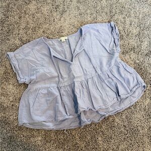 American Eagle purple peplum top